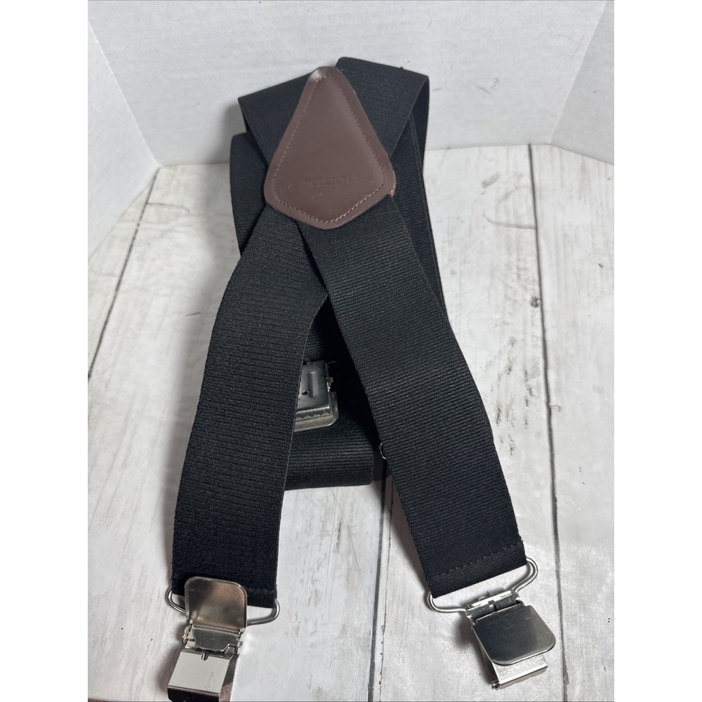 Carhartt Suspenders Black Mens Heavy Duty Utility One Size Adult Pre-Owned
